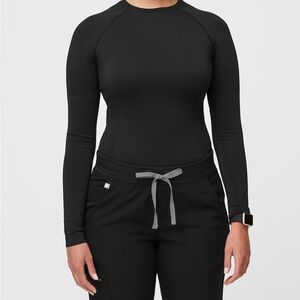 Figs Women's Salta Black Longsleeve Scrub bodysuit XL